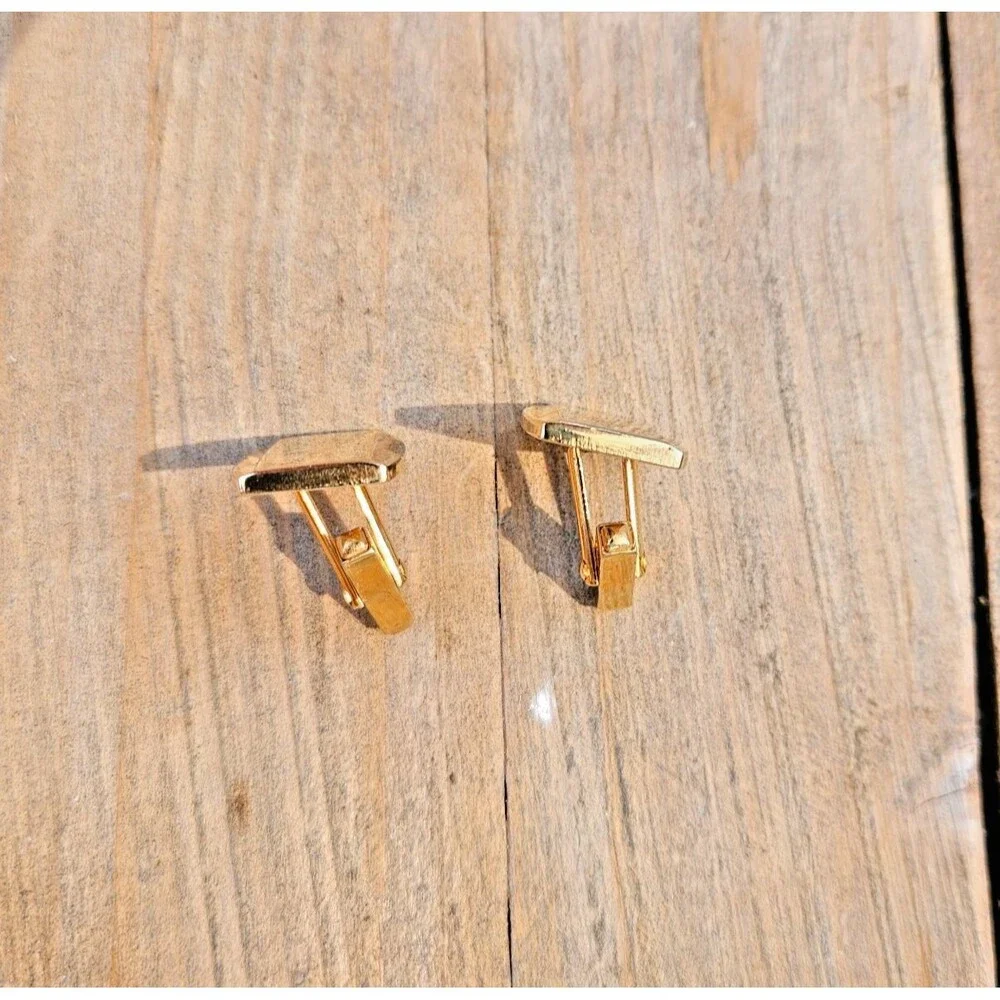 Vintage Anson Polished Gold Cufflinks